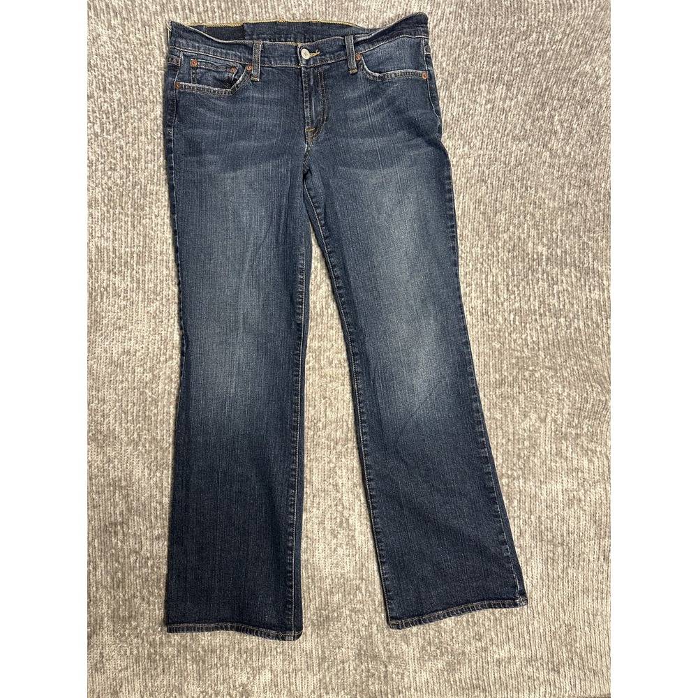 Lucky Brand Dungarees Jean Women Size 10/30 Midrise Flare Regular 7W10370 Brig